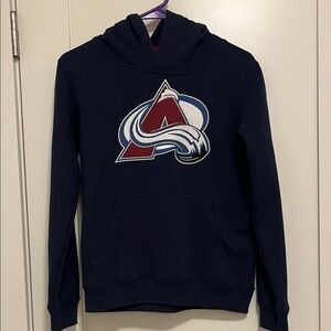 NHL Avalanche Youth Navy and Red Hoodie